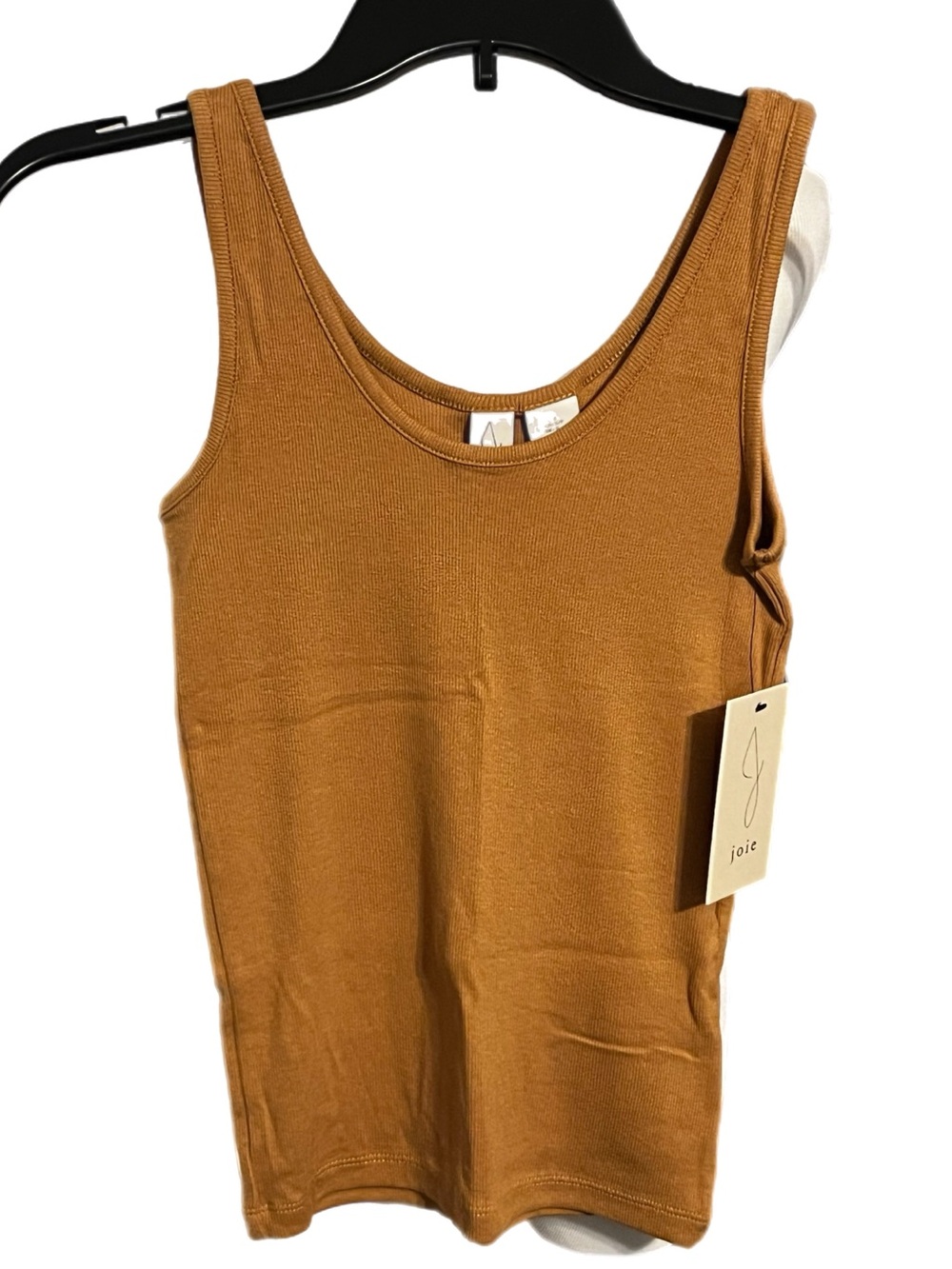NWT Joie Ribbed Modal Pima Cotton Tank Top - Caramel